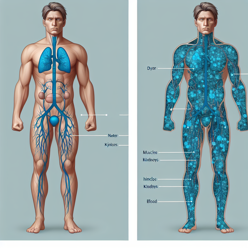 Effet de la testostérone sur la distribution de l’eau dans l’organisme Effet de la testostérone sur la distribution de l'eau dans l'organisme
